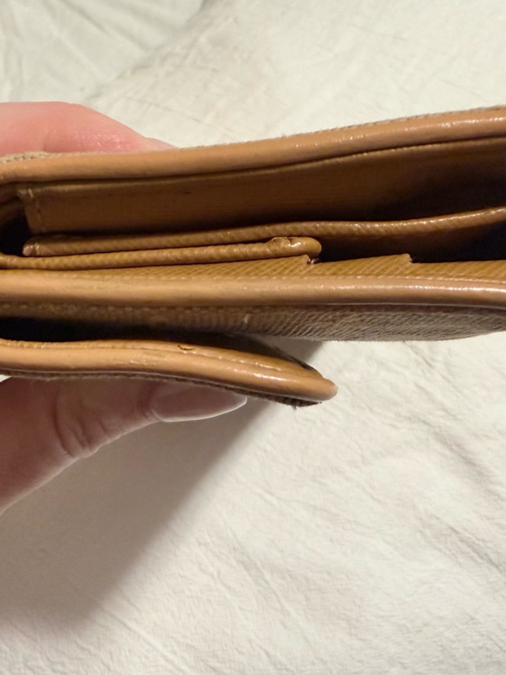 Louis Vuitton Tan Embossed Monogram Fold-Over Clutch - Picture 5 of 12